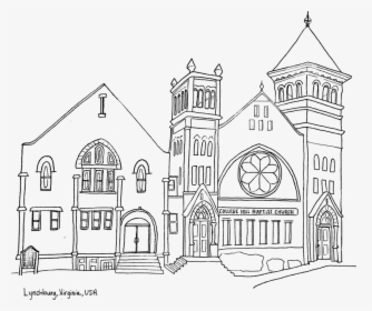 Religion Images Pencil Sketches - Coloring Pages Buildings, HD Png Download, Transparent PNG