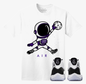 Jordan 11 Concord Sneaker Tees Shirt To Match - Mens Jordan Air 11 Retro, HD Png Download, Transparent PNG