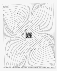 Triangular Twisted Maze Coloring Page - Line Art, HD Png Download, Transparent PNG