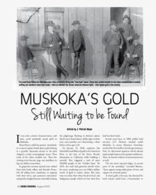 Muskoka S Gold Still Waiting To Be Found Article By - Vintage Advertisement, HD Png Download, Transparent PNG