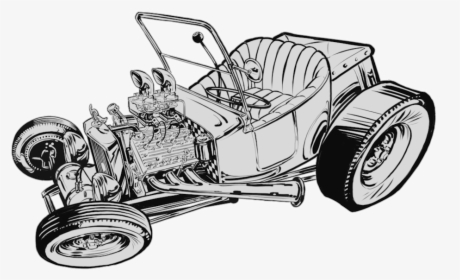 T-bucket Lineart - Off-road Vehicle, HD Png Download, Transparent PNG
