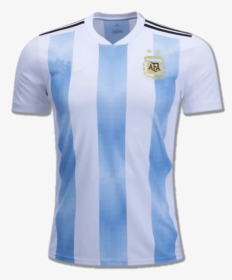 Argentina Football Jersey Home 2018 Fifa World Cup - Argentina 2018 World Cup Jersey, HD Png Download, Transparent PNG