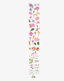 Watercolor Anime Painting Flowers, HD Png Download, Transparent PNG