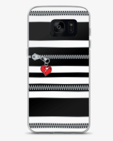 Punk Stripes Zipper Heart Lightning Bolt Samsung Case - Mobile Phone Case, HD Png Download, Transparent PNG
