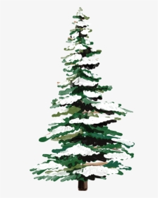 Tree With Snow Print & Cut File - Christmas Tree, HD Png Download, Transparent PNG