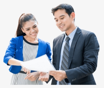 Smiling Business Man And Woman - Transparent Background Consulting Person Png, Png Download, Transparent PNG