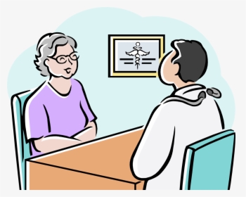 Picture Of A Doctor S Office Free Download Clip Art - Doctor And Patient Drawing, HD Png Download, Transparent PNG