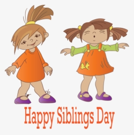Transparent Siblings Day Cartoon Child Playing With - Cartoon, HD Png Download, Transparent PNG
