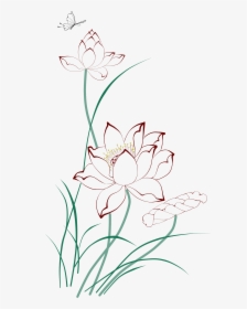 Clipart Stock Egypt Drawing Flora - Lotus Drawing, HD Png Download, Transparent PNG