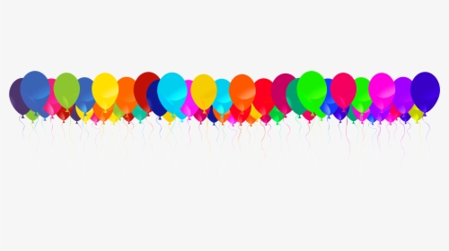Line Of Balloons Png Clipart , Png Download - Balloon Border Png Hd, Transparent Png, Transparent PNG