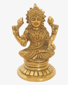 Brass Goddess Devi With Lotus Bud Statue, 2 X 4 Inch, - Lakshmi, HD Png Download, Transparent PNG