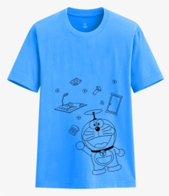 Doraemon Blue 1 - T-shirt, HD Png Download, Transparent PNG