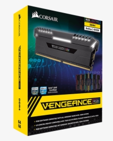 Corsair Vengeance Rgb Led Ddr4 Box - Corsair Vengeance Rgb 32gb Ddr4, HD Png Download, Transparent PNG