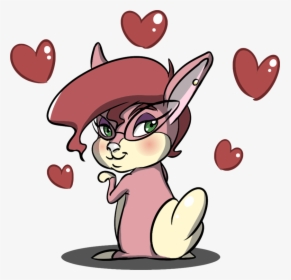 Love Clipart Rabbit - Female Girl Bunny Cartoon, HD Png Download, Transparent PNG
