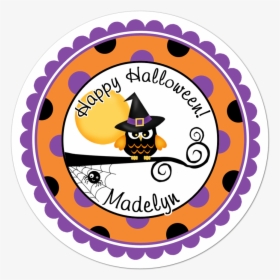 Owl Witch Wide Polka Dot Border Personalized Sticker - Winona State University Computer Science Logo, HD Png Download, Transparent PNG