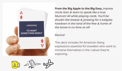 Lingo, Playing Cards, Usa, American, Language, Slang, - General Supply, HD Png Download, Transparent PNG