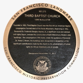 Third Baptist Landmark Dedication - Commemorative Plaque, HD Png Download, Transparent PNG