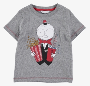 Picture Of Cinema Usher Print T-shirt Grey - Girl, HD Png Download, Transparent PNG