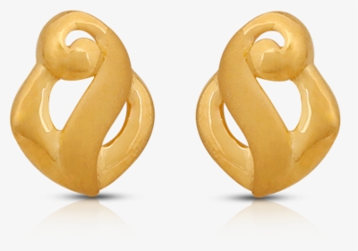 Trendy Hook-shaped Gold Stud - Earrings, HD Png Download, Transparent PNG
