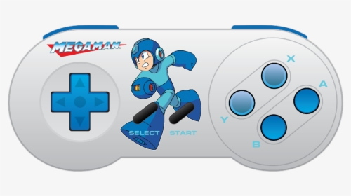 Retro-bit Super Nintened Mega Man Snes Controller Dual - Mega Man, HD Png Download, Transparent PNG