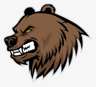 Fang Drawing Roar - Cartoon Grizzly Bear Drawing, HD Png Download, Transparent PNG