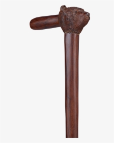 Wooden Grizzly Bear Walking Stick - Wood, HD Png Download, Transparent PNG