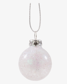 Glass Bauble White With Silver Glimmer, 3 Cm - Locket, HD Png Download, Transparent PNG