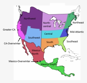 Map Of North America With Mexico Highlighted Hd Png Download Transparent Png Image Pngitem