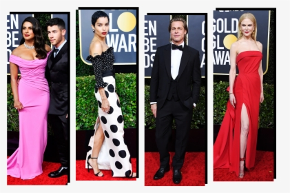 Image May Contain Brad Pitt Nicole Kidman Nick Jonas - Golden Globes 2020 Looks, HD Png Download, Transparent PNG