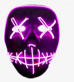 #halloween #mask #purge #neon - Led Light Mask, HD Png Download, Transparent PNG