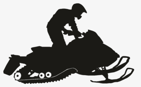 Car Vehicle Silhouette Snowmobile Decal - Snowmobile Black And White Png, Transparent Png, Transparent PNG