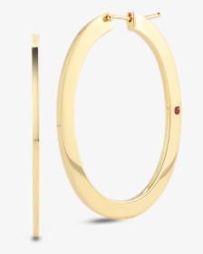 Roberto Coin Small Oval Hoop Earrings - Roberto Coin Oval Hoop Earrings, HD Png Download, Transparent PNG