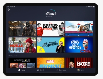 Disney Originals On Tablet - Disney Plus, HD Png Download, Transparent PNG