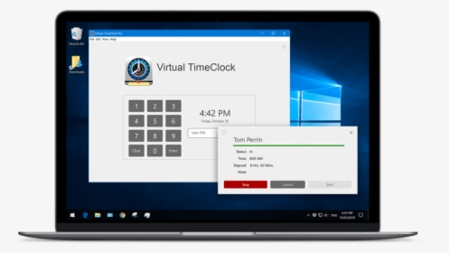 Virtual Timeclock Pin - Laptop, HD Png Download, Transparent PNG