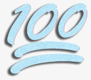 #100percent #100 #emoji #chat #text #emotions #blue - Circle, HD Png Download, Transparent PNG