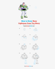 How To Draw Buzz Lightyear From Toy Story - Step By Step Drawing Buzz Toy Story, HD Png Download, Transparent PNG