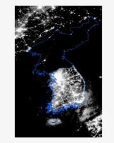 Night Satellite View Of Korea, HD Png Download, Transparent PNG
