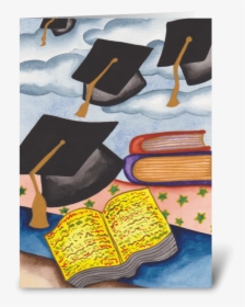 Graduation Caps Greeting Card - Painting, HD Png Download, Transparent PNG