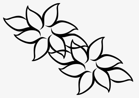 Drawing Of Flowers With Leaves, HD Png Download, Transparent PNG