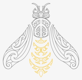 Dark Bee - Symbol Maori Bee, HD Png Download, Transparent PNG
