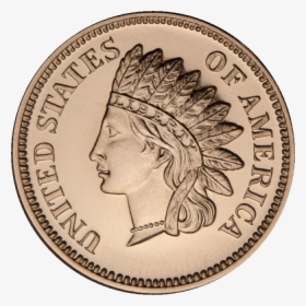 Minted 1 Oz Copper Indian Head Cent Obverse    						onerror='this.onerror=null; this.remove();' XYZ - United States Of America 1907 Coin, HD Png Download, Transparent PNG
