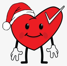 Happy Santa Heart - Clipart Red Santa Hat, HD Png Download, Transparent PNG