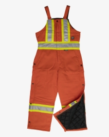 Tough Duck Mens Lined Bib Safety Overall Solid Orange - Overall, HD Png Download, Transparent PNG