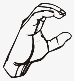 Cartoon Peace Sign Hand 27, Buy Clip Art - Sign Language Letter C, HD Png Download, Transparent PNG