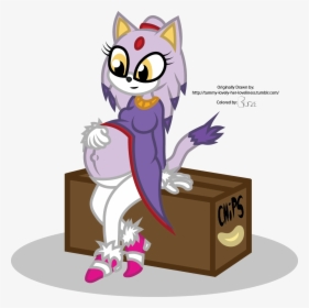 Blaze The Cat - Cartoon, HD Png Download, Transparent PNG