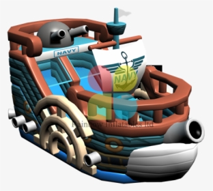 Rainbow New Design Of Fun Pirate Ship Bouncer - Illustration, HD Png Download, Transparent PNG