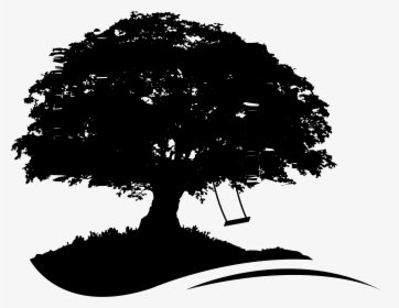 Transparent Breathe Png - Live Oak Tree Silhouette, Png Download, Transparent PNG