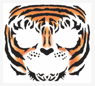 Face Tiger Temporarytattoo - Tiger Face Temporary Tattoo, HD Png Download, Transparent PNG