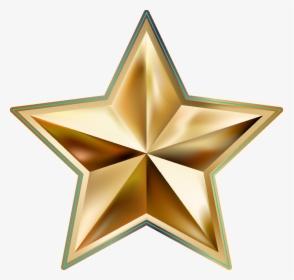 Transparent Star Sticker Png - Gold Star Drawing, Png Download, Transparent PNG