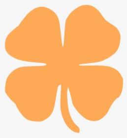 Orange Four Leaf Clover, HD Png Download, Transparent PNG